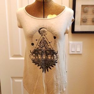 Paper Crane Cap Sleeved Boho Top